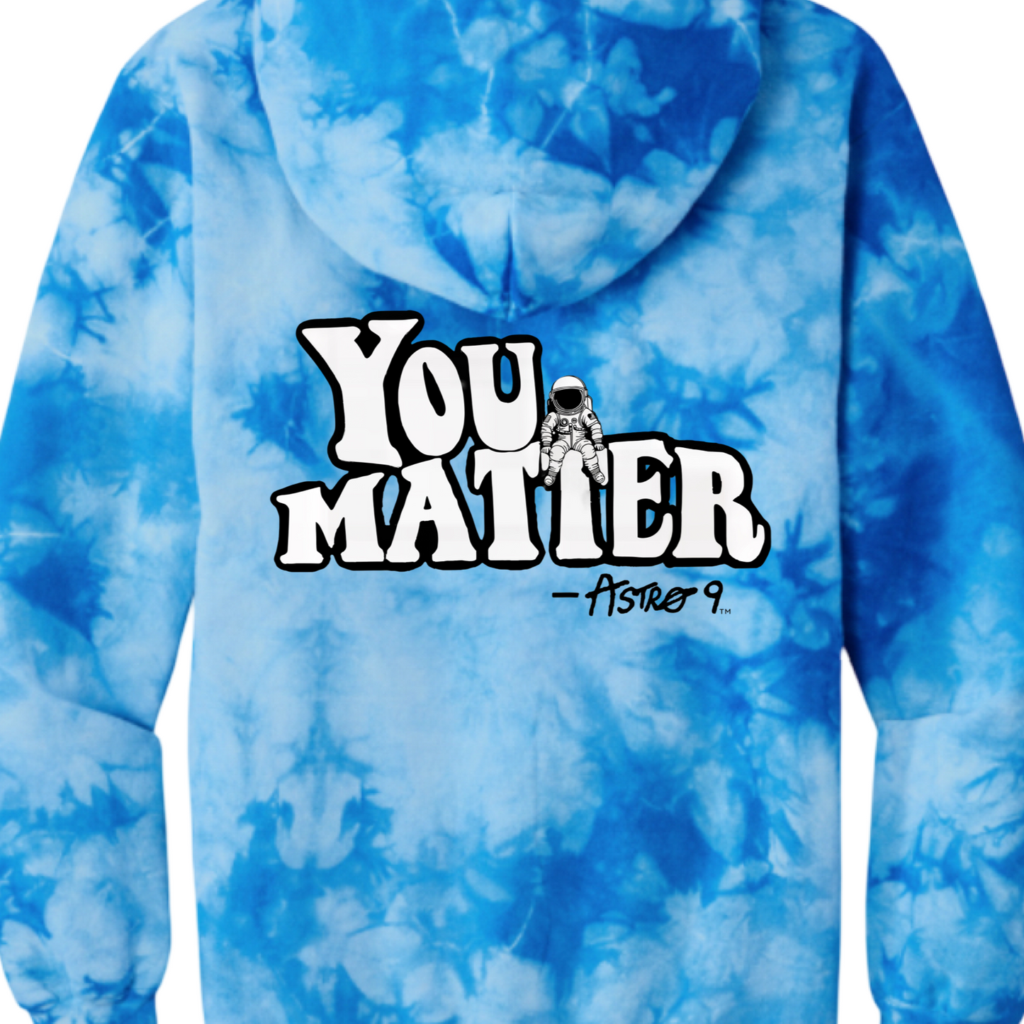 “You Matter” Blue Tie-Dye Hoodie