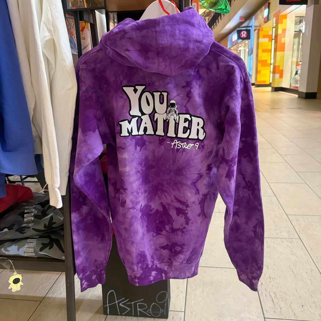 “You Matter” Purple Tie-Dye Hoodie