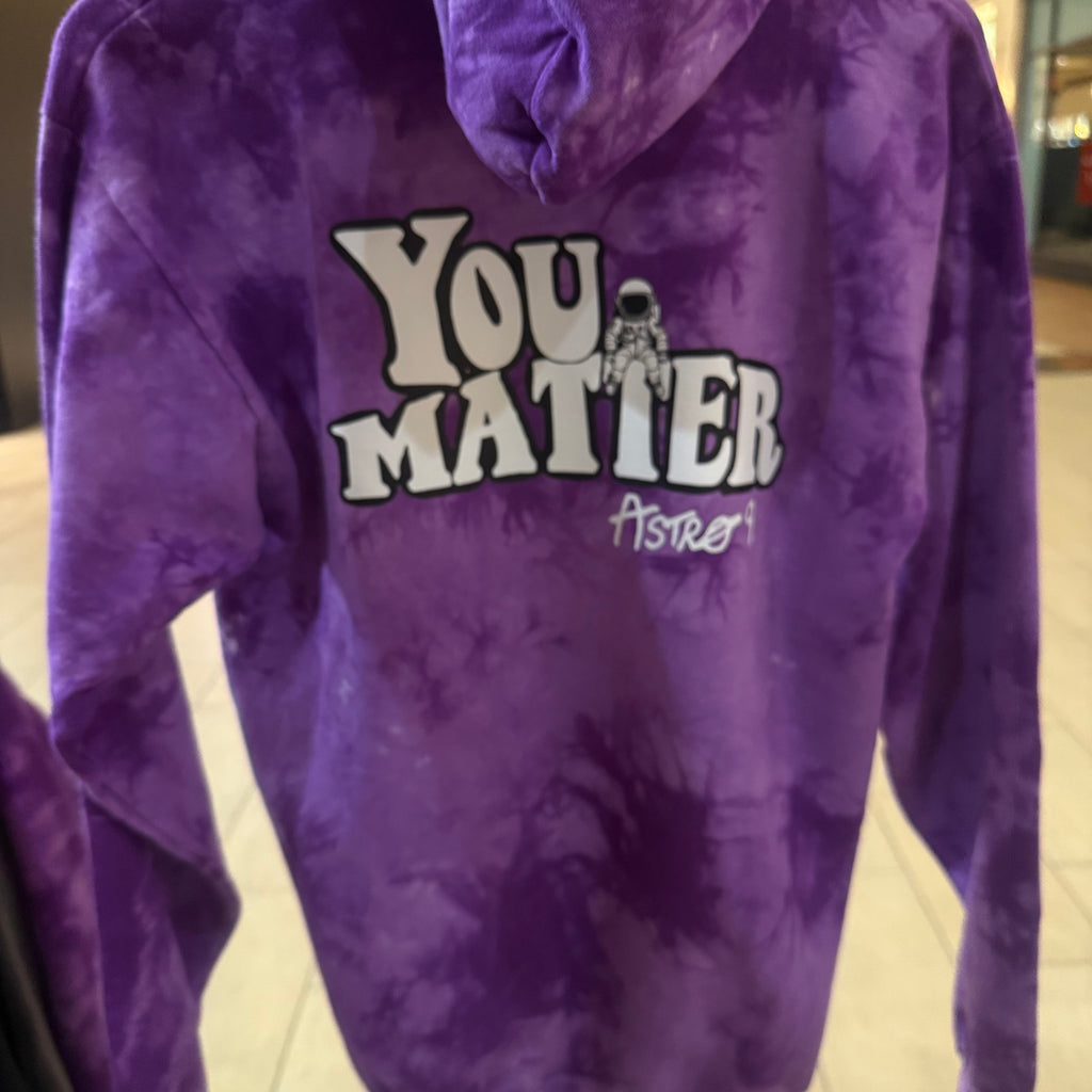 “You Matter” Purple Tie-Dye Hoodie