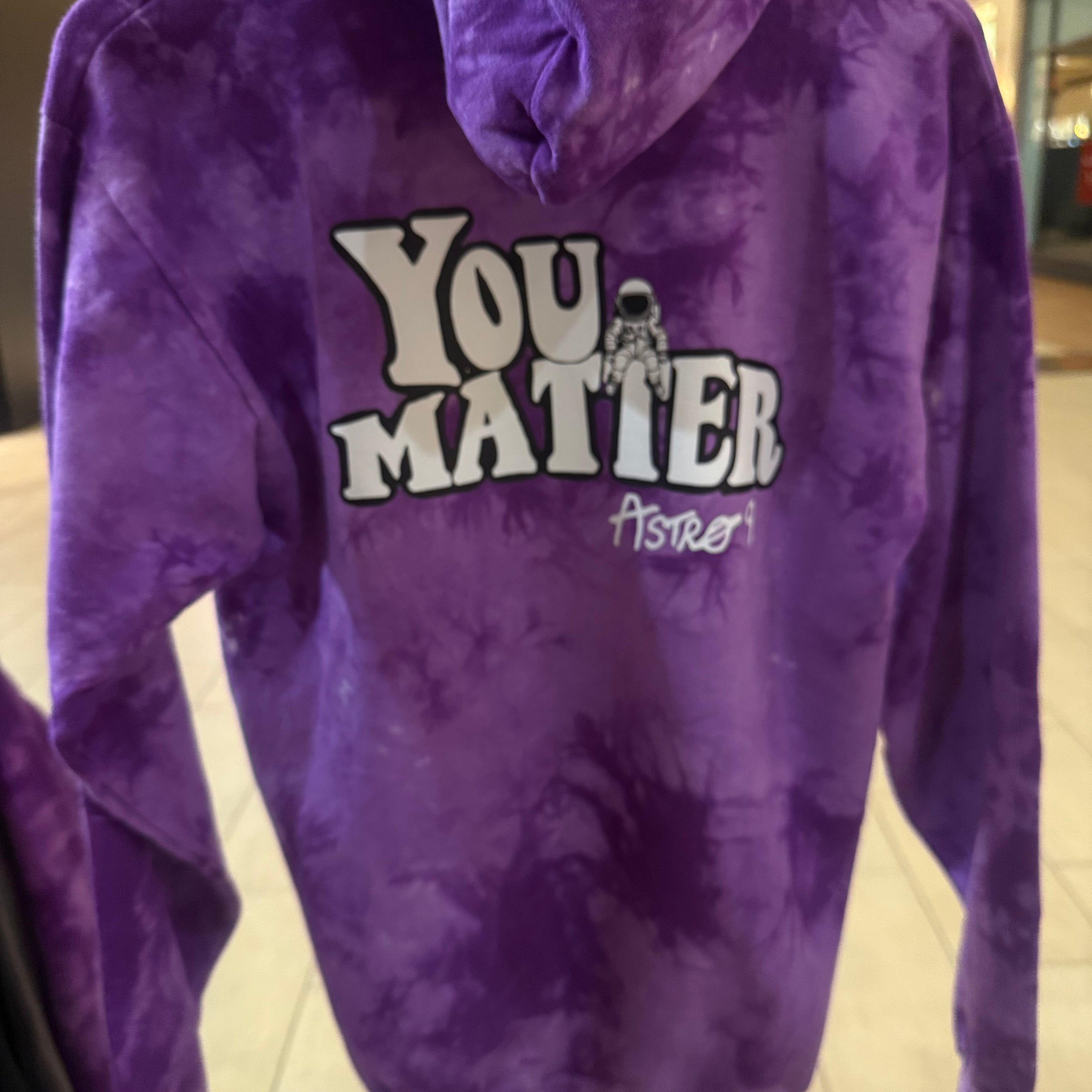 “You Matter” Purple Tie-Dye Hoodie