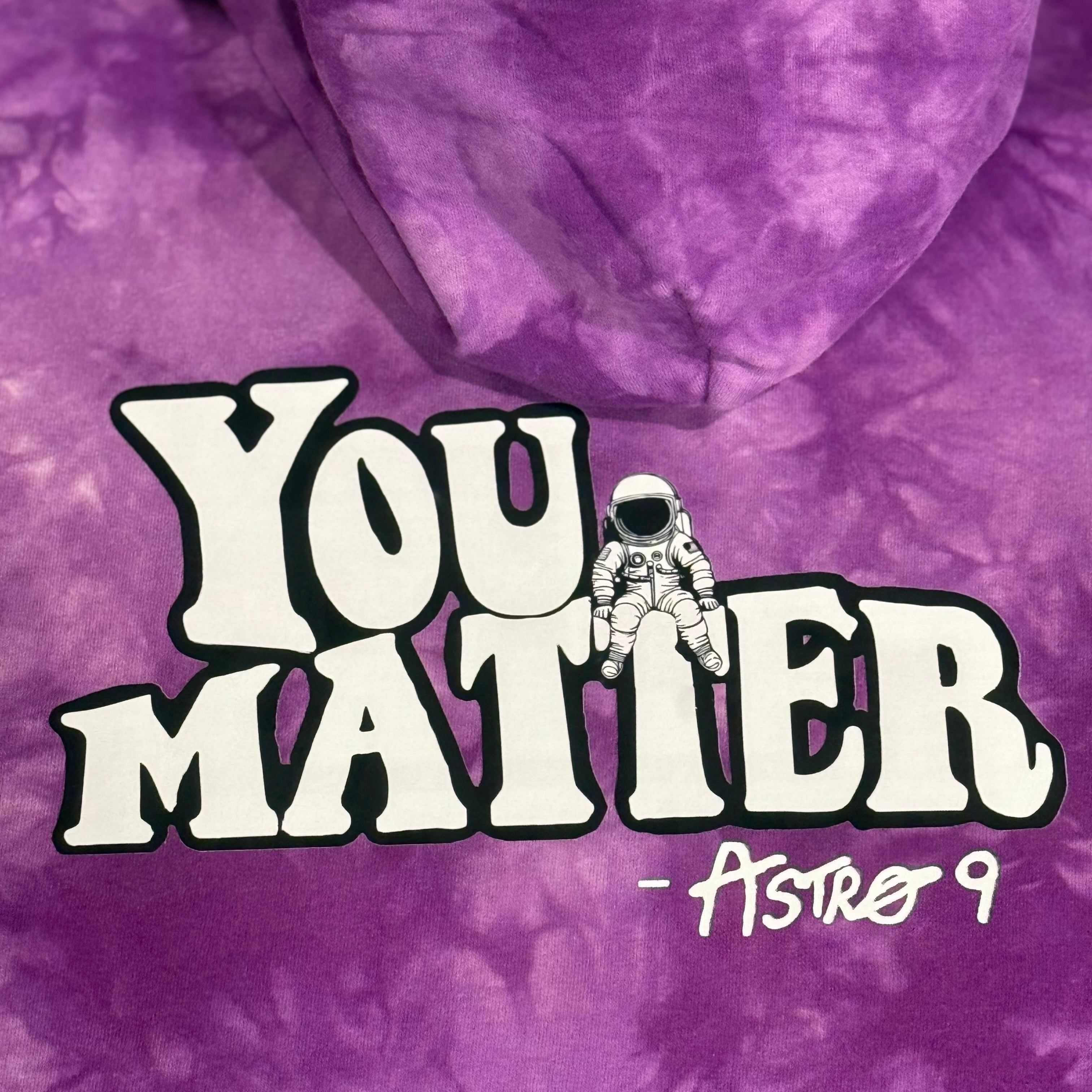 “You Matter” Purple Tie-Dye Hoodie