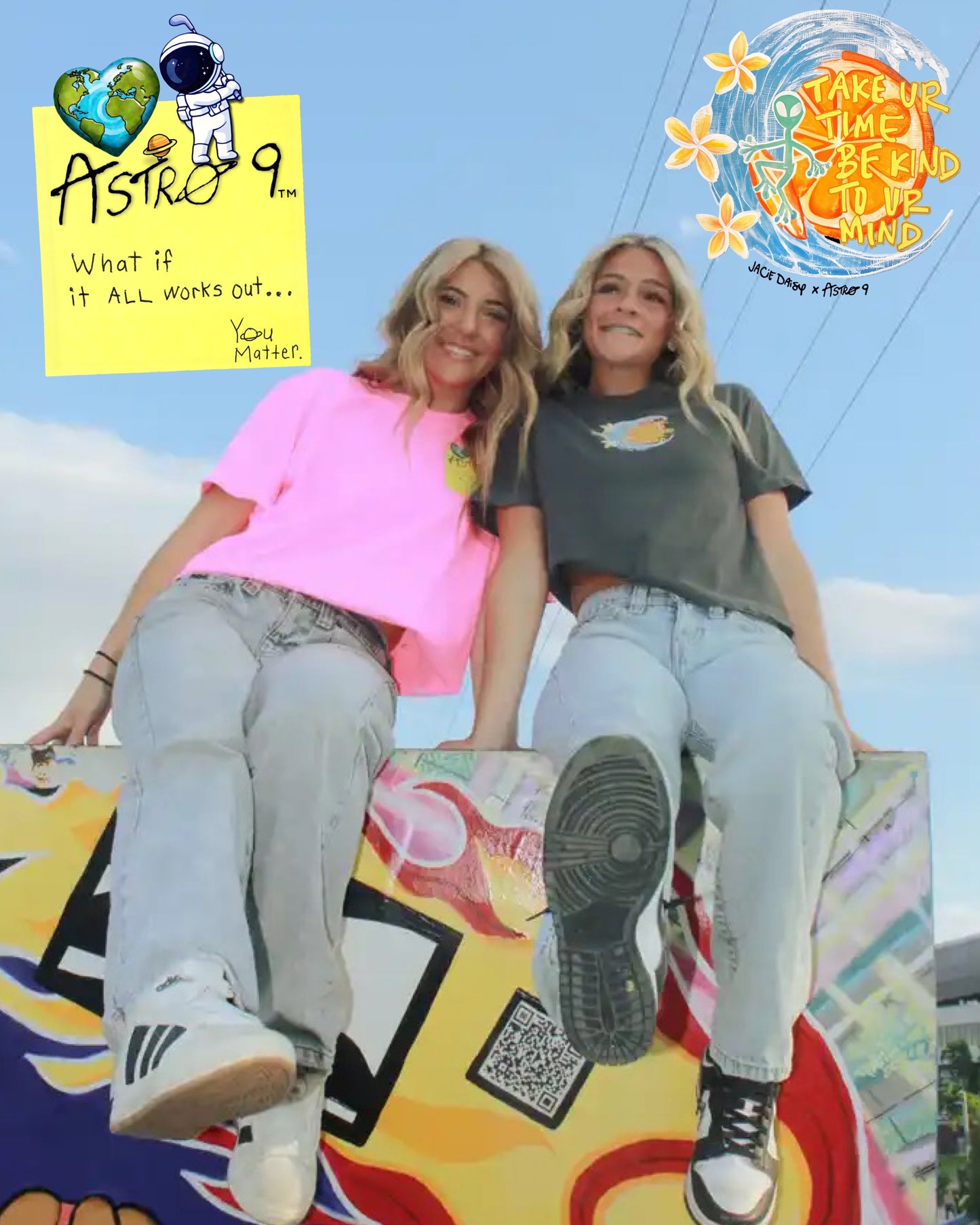 “Be Kind 2 UR Mind” Tee!  ASTRO 9 X Jacie Daisy collection